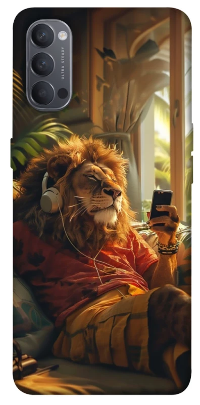 Чехол на Oppo Reno 4 Лев v2 фото 1 из 1