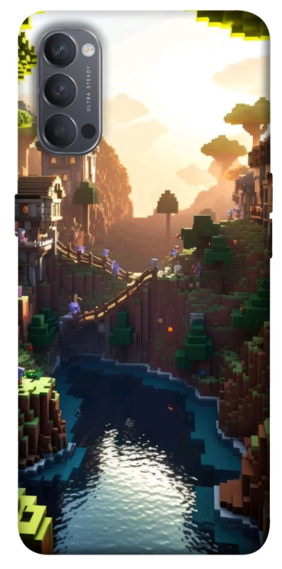 Чохол на Oppo Reno 4 Minecraft sunset фото 1 з 1