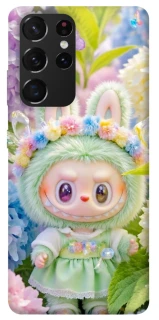 Чохол на Samsung Galaxy S21 Ultra Labubu & Flowers ver.2 фото 1 з 1