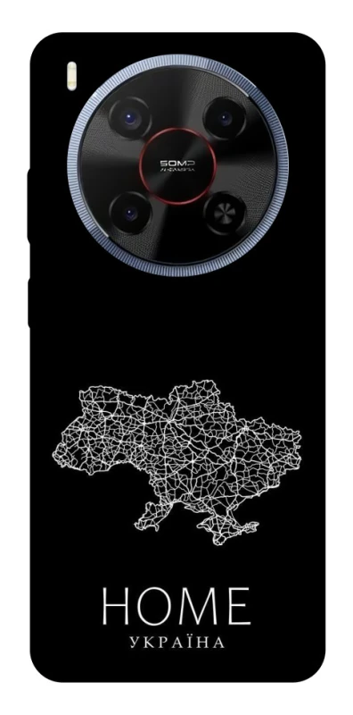 Чехол на ZTE Blade V70 Max Ukraine black map фото 1 из 1