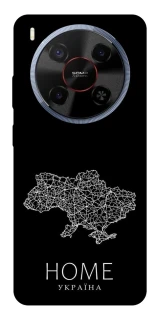 Чехол на ZTE Blade V70 Max Ukraine black map фото 1 из 1