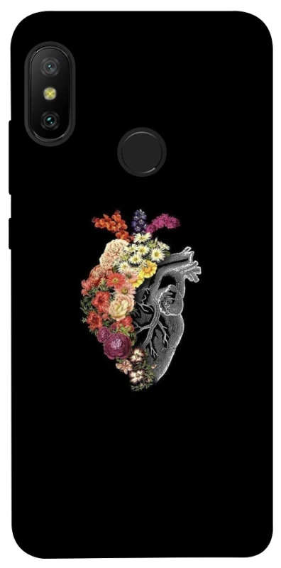 Чохол на Xiaomi Mi A2 Lite / Xiaomi Redmi 6 Pro Heart with flowers фото 1 з 1