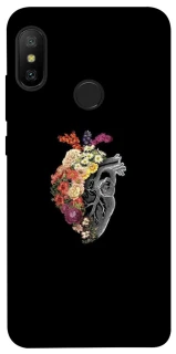 Чохол на Xiaomi Mi A2 Lite / Xiaomi Redmi 6 Pro Heart with flowers фото 1 з 1