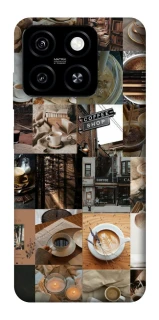 Чохол на ZTE Blade A55 4G Coffee collage ver.3 фото 1 з 1