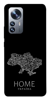 Чохол на Xiaomi 12 / 12X Ukraine black map фото 1 з 1