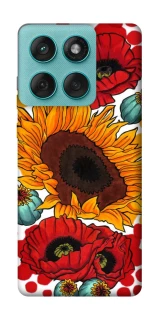 Чохол на Motorola Edge 60 Fusion Соняшники та маки фото 1 з 1