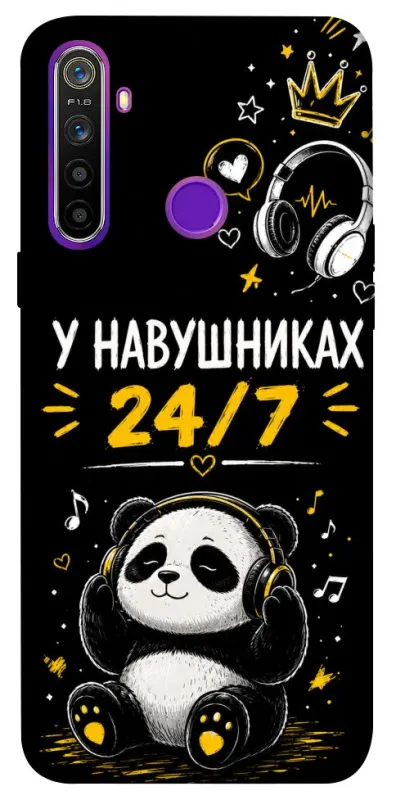 Чехол на Realme 5 У навушниках 24/7 фото 1 из 1