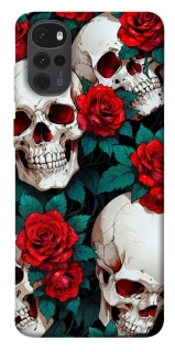 Чохол на Motorola Moto G22 skull and rose фото 1 з 1