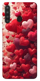 Чохол на Samsung Galaxy A21 Many hearts фото 1 з 1