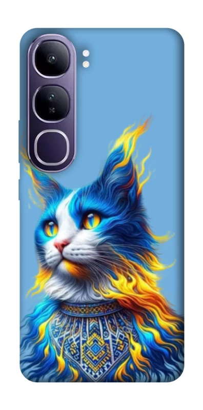 Чохол на Vivo Y300 Кіт патріот фото 1 з 1