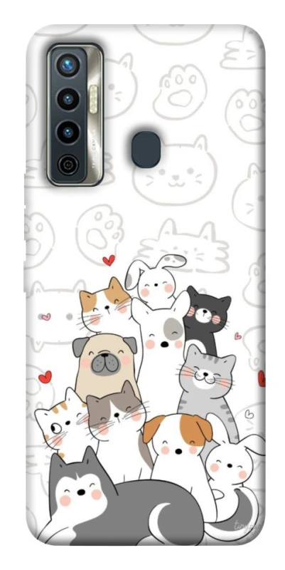 Чохол на TECNO Camon 17 Funny Pets фото 1 з 1