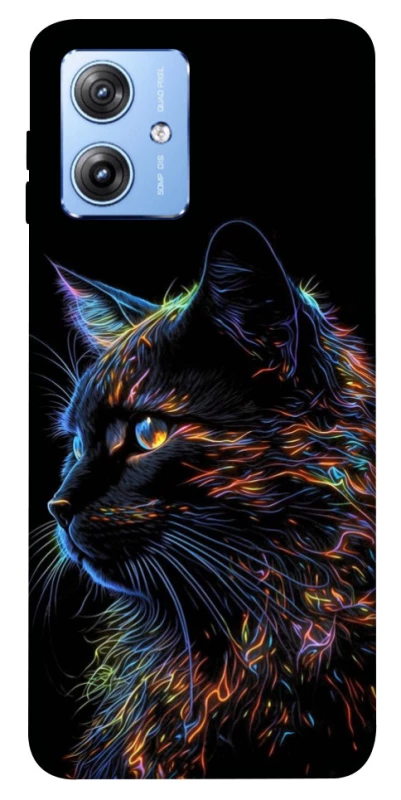 Чохол на Motorola Moto G84 Чорний кіт фото 1 з 1