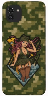 Чохол на Samsung Galaxy A03 Military Waifu фото 1 з 1
