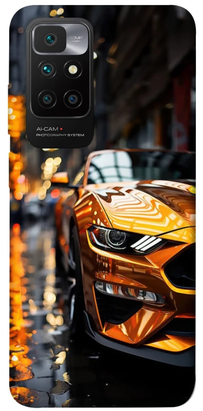 Чохол на Xiaomi Redmi 10 Golden sports car фото 1 з 1