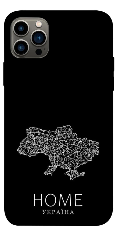 Чехол на Apple iPhone 12 Pro (6.1") Ukraine black map фото 1 из 1