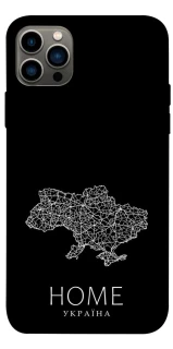 Чохол на Apple iPhone 12 Pro (6.1") Ukraine black map фото 1 з 1