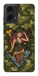 Чохол на Motorola Moto G04 Military Waifu фото 1 з 1