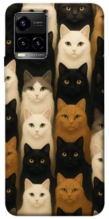 Чехол на Vivo Y21 / Y33s Colorful Cat Collage фото 1 из 1