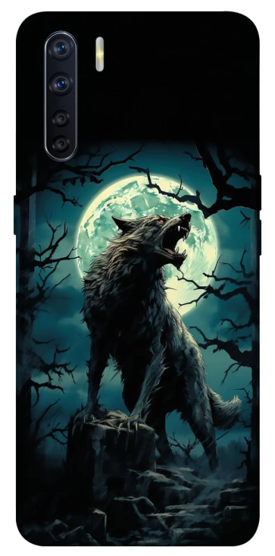 Чехол на Oppo A91 Волк под луной фото 1 из 1