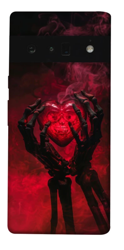 Чехол на Google Pixel 6 Pro Heart in the hands of a skeleton фото 1 из 1