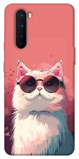 Чохол на OnePlus Nord Сat with glasses фото 1 з 1