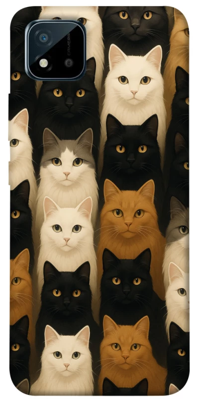 Чехол на Realme C20 Colorful Cat Collage фото 1 Чехол на Realme C20 Colorful Cat Collage фото 1 из 1
