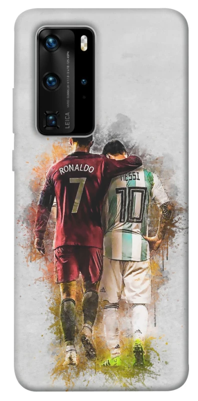 Чехол на Huawei P40 Pro Ronaldo и Messi фото 1 из 1