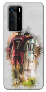Чехол на Huawei P40 Pro Ronaldo и Messi фото 1 из 1