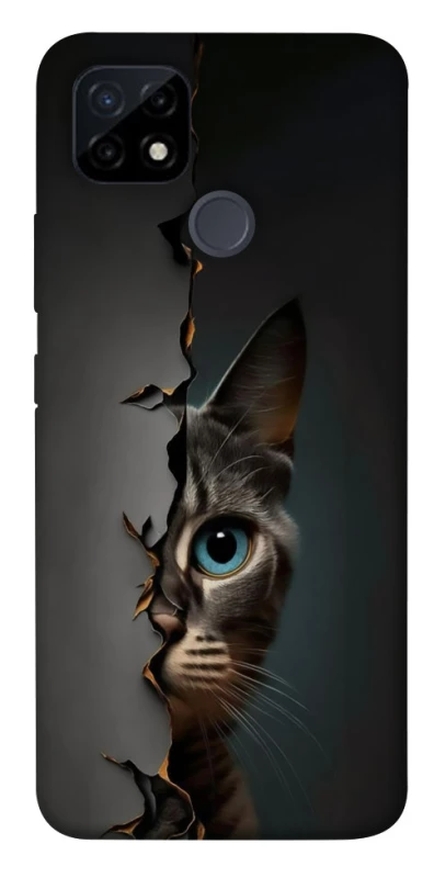 Чохол на Realme C21Y Кіт-підглядач v2 фото 1 з 1