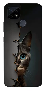 Чохол на Realme C21Y Кіт-підглядач v2 фото 1 з 1