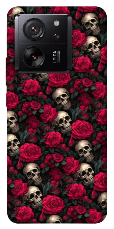 Чехол на Xiaomi 13T Pro Черепа и розы фото 1 из 1