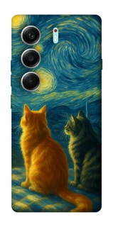 Чохол на Tecno Camon 40 Pro Cats under the stars фото 1 Чохол на Tecno Camon 40 Pro Cats under the stars фото 1 з 1