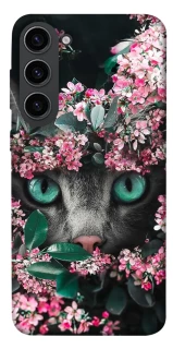 Чохол на Samsung Galaxy S23 Кіт в квітах фото 1 з 1