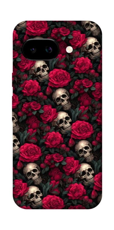 Чехол на Google Pixel 9a Черепа и розы фото 1 из 1