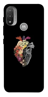 Чохол на Motorola Moto E20 Heart with flowers фото 1 з 1
