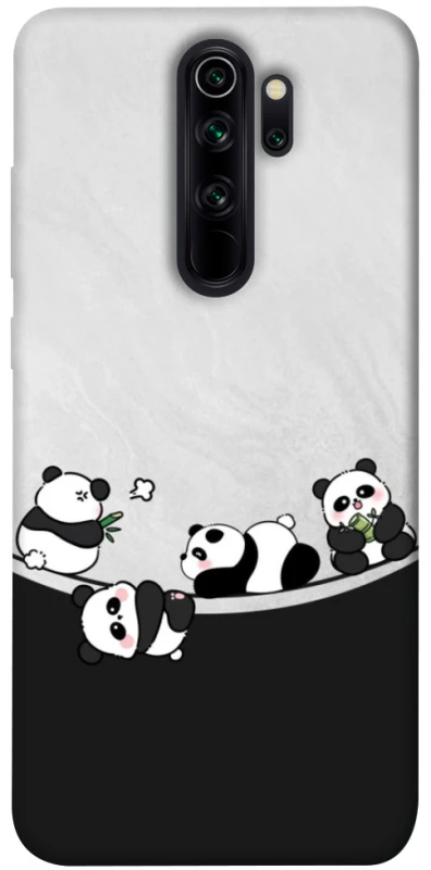 Чехол на Xiaomi Redmi Note 8 Pro Four pandas фото 1 из 1