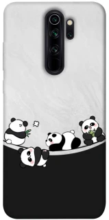 Чохол на Xiaomi Redmi Note 8 Pro Four pandas фото 1 з 1