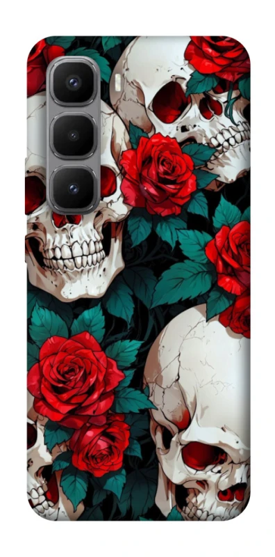 Чохол на Infinix Hot 60 Pro+ skull and rose фото 1 з 1