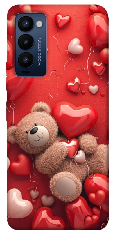 Чохол на TECNO Camon 18 bear in hearts фото 1 з 1
