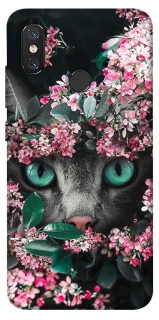 Чохол на Xiaomi Mi 8 Кіт в квітах фото 1 з 1