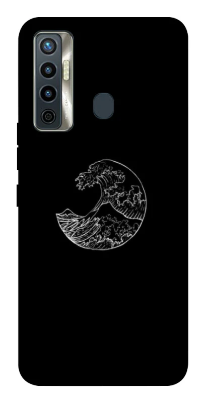 Чехол на TECNO Camon 17 Black tsunami фото 1 из 1