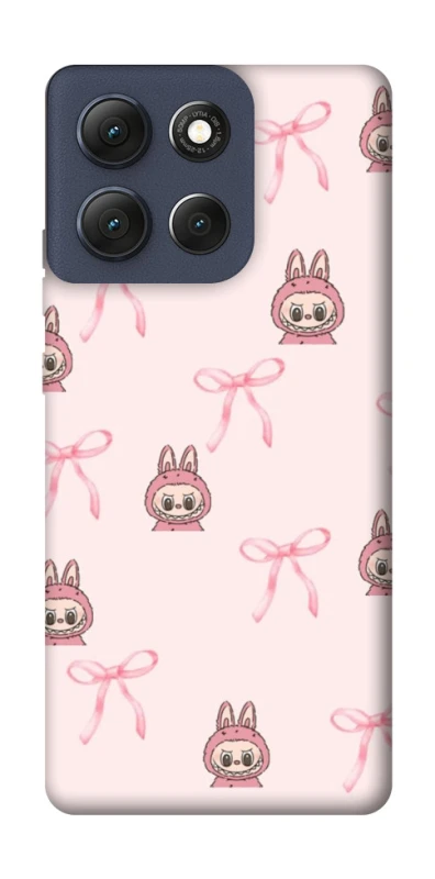 Чохол на Motorola Moto G86 Pink bows and Labubus фото 1 з 1