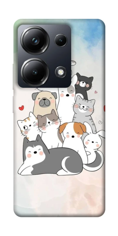 Чехол на Xiaomi Poco M6 Pro 4G Funny Pets ver.2 фото 1 из 1