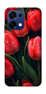 Чехол на Oppo A6 Pro 4G/5G Красные тюльпаны фото 1 из 2