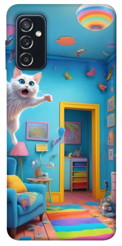 Чохол на Samsung Galaxy M52 crazy cat фото 1 з 1
