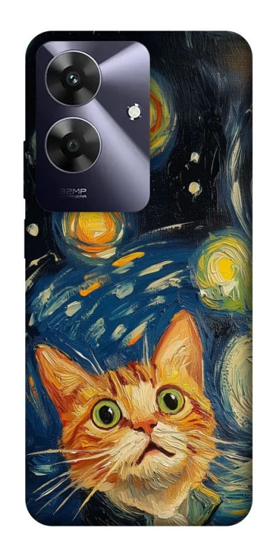 Чехол на Realme Note 60 paint cat фото 1 из 1