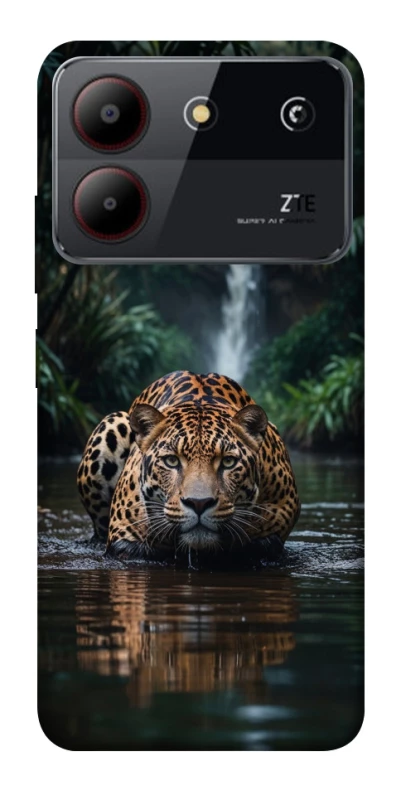 Чехол на ZTE Blade A54 4G Leopard in water фото 1 из 1