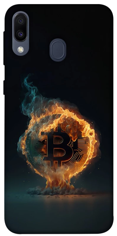 Чохол на Samsung Galaxy M20 Fire Bitcoin фото 1 з 1