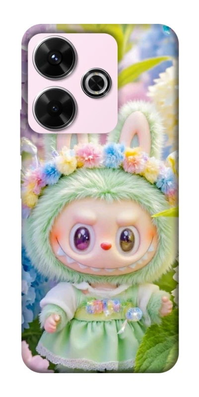 Чехол на Xiaomi Poco M6 4G Labubu & Flowers ver.2 фото 1 из 1