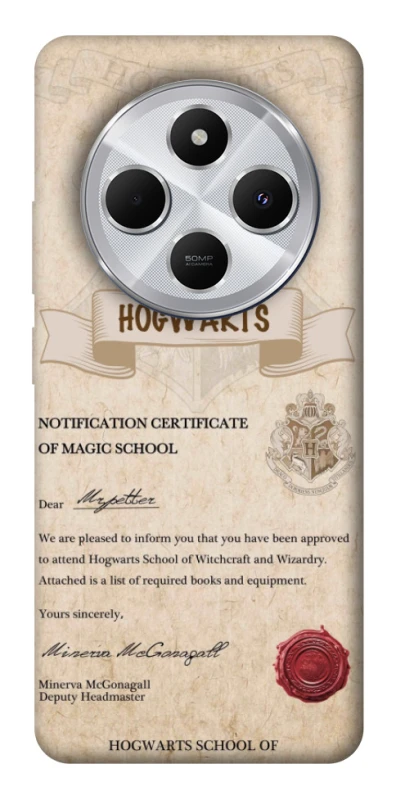 Чехол на Xiaomi Redmi 14C / Poco C75 The Hogwarts acceptance letter фото 1 из 1
